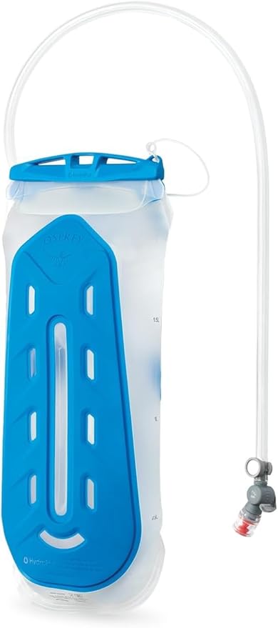 Osprey Hydraulics Backpack Water Reservoir with Bite Valve - BPA-Free, Leakproof Hydration Bladder with QuickConnect and Slide-Seal - Compatible with Most Hiking and Biking Packs, Clear