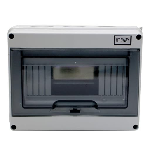 Distribution Protection Box with DIN Rail IP65 ABS Transparent Clear Cover Power mcb Distribution Box for Circuit Breaker Indoor on The Wall 8 Way