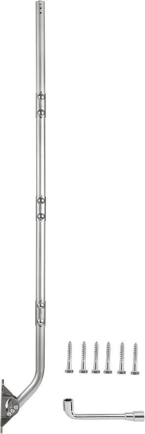 CEKAY Stainless Steel Antenna Mount (1.5" x 68"), Heavy-Duty Adjustable J-Pole Mast for TV Antenna, Starlink, Satellite Dish, or Weather Station, Universal Wall, Eave & Roof Mounting Bracket