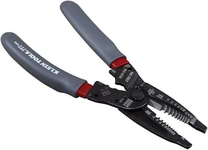 Klein Tools 1019 Klein Kurve Wire Stripper / Crimper / Cutter, Made in USA, Cutting / Crimping / Stripping Tool for B and IDC Connectors, Terminals, More
