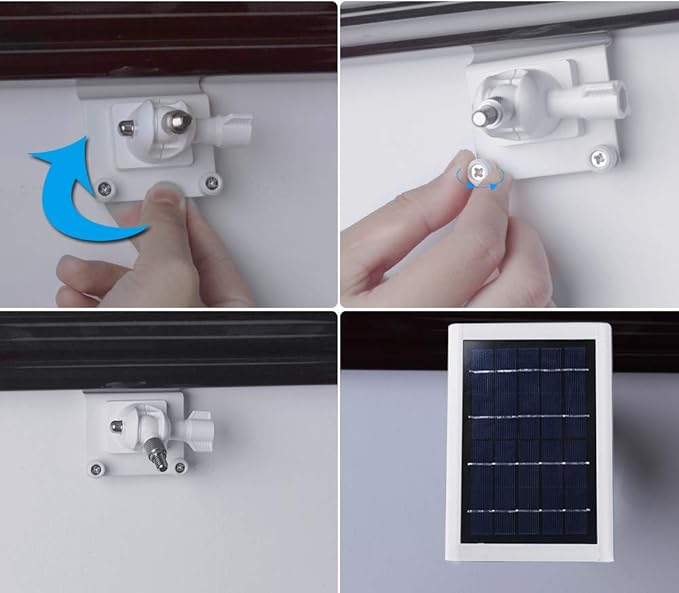 HOLACA Vinyl Siding Hooks Mount for Ring Solar Panel,Universal Solar Panel Siding Mount for Ring, Arlo, Eufy, Wyze, Reolink Solar Panels and More,Weatherproof Aluminum Alloy Material (White)