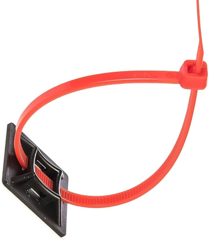 GTSE 9,000 Pack Black Zip Tie Mounts, 1" Adhesive Mounting Squares, Cable Tie Mount, Cable Clips Organizer Holders, Zip Tie Anchor for Wire Bundles, UV Resistant Tie Wrap Bases
