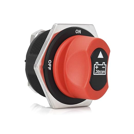 Battery Switch Jtron MAX 12-32V DC 300A Cont 450A INT Battery Power Cut Master Switch Disconnect Isolator for Car Vehicle RV and Boat (ON-OFF/300A).