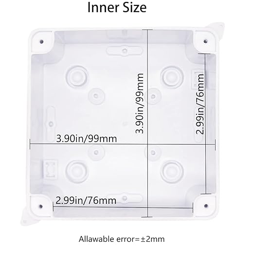 Junction Box, Zulkit Project Box with Reserved Holes IP65 Waterproof Dustproof Electrical Box ABS Plastic Project Enclosure White 3.9 x 3.9 x 2.8 Inch