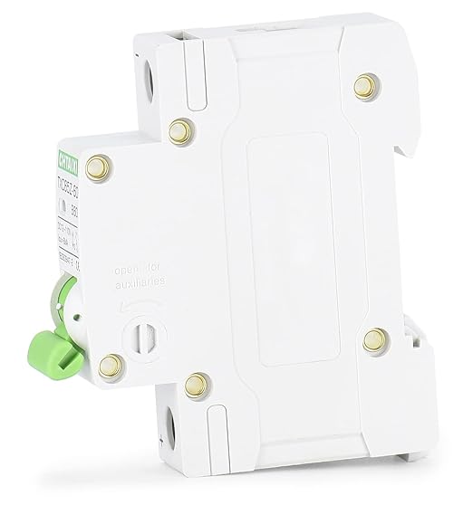12V-110V DC Miniature Circuit Breaker, 10 Amp 1 Pole Battery Breaker Protector for Solar PV System and RV, Thermal Magnetic Trip, DIN-Rail/Surface Mount, Chtaixi DC Disconnect Switch B10