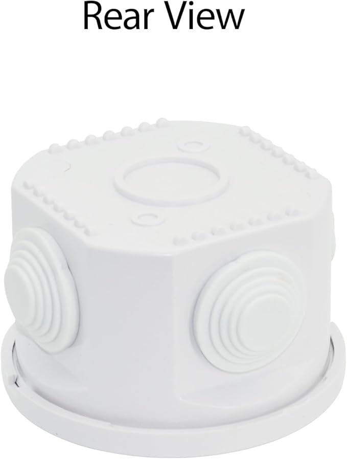 LeMotech Junction Box, ABS Plastic IP55 Water Resistant and Dustproof, Universal Electrical Enclosure, Outdoor and Indoor Project Box D3.1 x H2.4 inch (D80 x H60 mm)