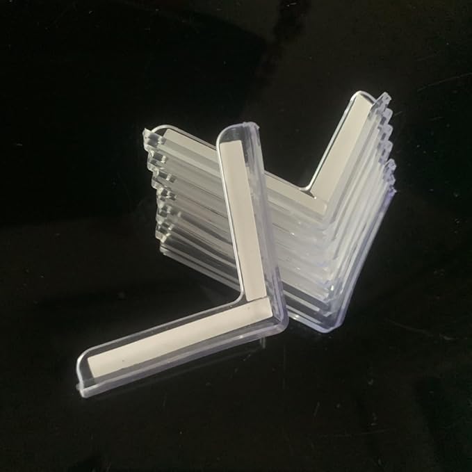 Clear PVC Corner Guards,L-Shaped Protective Bumpers for Tables,Transparent Windows,Doors Rubber Corners for Sharp Corners Transparent Anti-Collision Protectors(8 PCS)