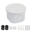 LeMotech Junction Box, Electrical Box IP55 Water Resistant Dustproof ABS Plastic Project Enclosure for Electronics White, External Size D3.3 x H2.2 inch