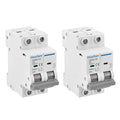 Heschen 2PCS DC Miniature Circuit Breaker, HSB6C-DC, 2 Poles, DC500V 6A, Photovoltaic Circuit Breaker, for Solar PV System Solar Panels Grid System, 35mm DIN Rail Mounting (6A)