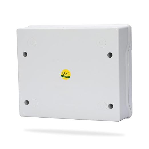 Mollom 12 Way Power Distribution Box with Bus Bars and Din Rail for Miniature Circuit Breaker MCB, Waterproof IP66.Padlock Available for Indoor and Outdoor Use
