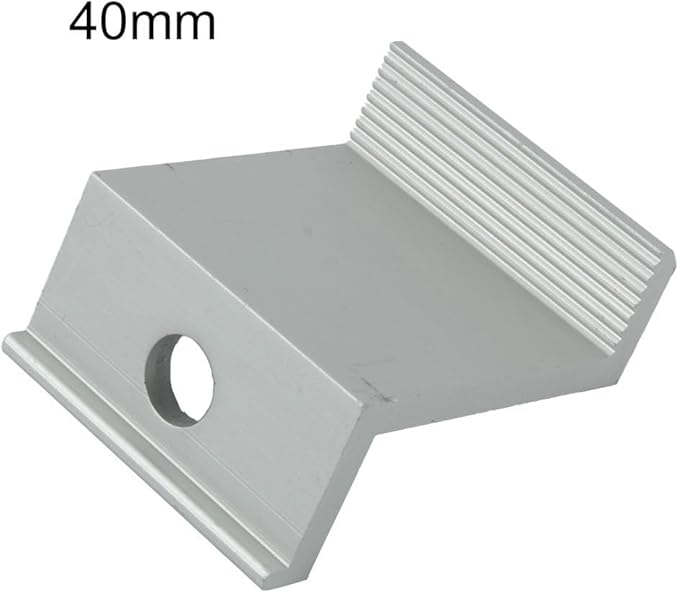 10 Pcs Adjustable Solar Panel Mount End Clamp, Solar Panel Attachment Mounting Bracket Roof Mount End Clips, Solar End Clamp Solar Panel Mounting Z Bracket Clamps(40mm)
