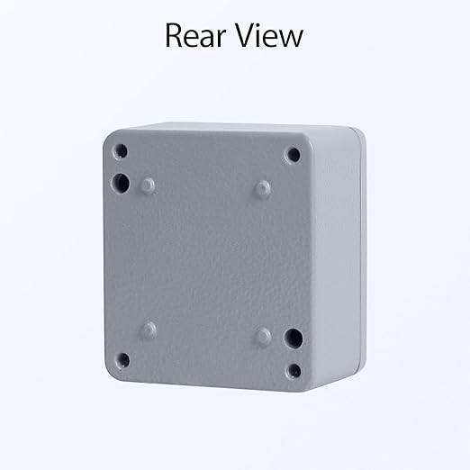 LeMotech Aluminum Alloy Metal Junction Box IP67 Waterproof Dustproof Small Electrical Box Outdoor Universal Enclosure Grey 2.5x2.2x1.3in (64x58x35mm)