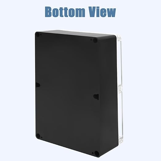LeMotech Electrical Box Clear Cover Project Box IP65 Waterproof Junction Box ABS Plastic Case Universal Enclosure for Electronics, Black 9.0"x 5.9"x 3.1"(230x150x85mm)(Pack of 1)