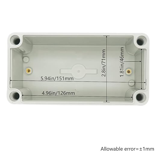 Zulkit Junction Box ABS Plastic Dustproof Waterproof IP67 Junction Boxes Universal Electrical Project Enclosure DIY Electronic Project Box Grey 6.30 x 3.15 x 3.74 inch (160 x 80 x 95 mm)