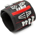 Best Gift for Men Vastar Magnetic Wristband, Tool Belt with 5 Powerful Magnets for Holding Screws, Nails, Bolts, Drill Bits, Fasteners, Scissors(BLACK)