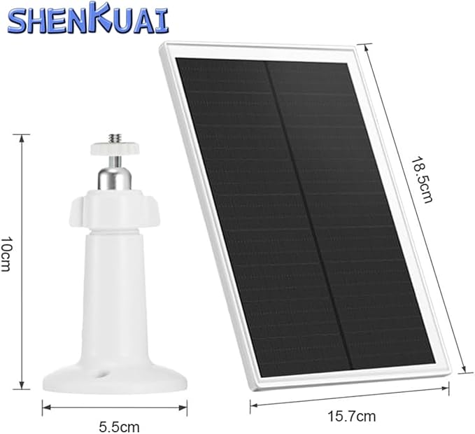 2 Packs Solar Panel for Ring Security Camera, Premium 5V USB Solar Panel Charger IP65 Waterproof, Compatible with Outdoor Rechargeable Battery Powered Cam, 9.8ft USB Cable, 360 Adjustable Bracket