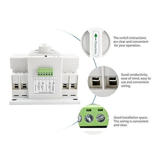 Home/Industry 63A 220V 2P Dual Power Automatic Transfer Switch,Toggle Switch,Solar Changeover Switch