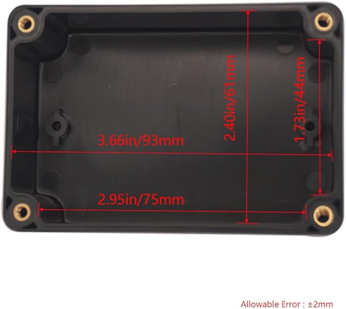 2 Pack Project Box Waterproof Plastic Junction Box ABS IP65 Electronic Project Case Power Enclosure 3.94 x 2.68 x 1.97 inch (100 x 68 x 50 mm)