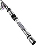 Portable Fishing Spinning Rod and Reel Combo Set Carbon Fiber Fluorescent Rod Tip, with Fishing Lures Line Carrier Bag Kits for Travel Surf Saltwater Freshwater