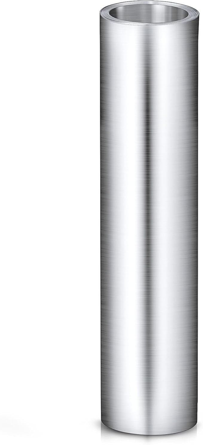 Therwen 1 Roll Aluminum Flashing Roll Metal Aluminum Roof Panels 0.2 mm Thickness Roof Flashing Strip for Sealing Windows Doors Siding Backyard Stains Moss and Mildew Prevention (14" x 10')