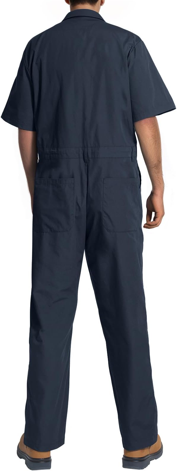 HISEA Coveralls for Men Short Sleeve, Mens Lightweight Mechanic Work Jumpsuit with Pockets, Stain & Wrinkle Resistant