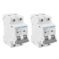 Heschen 2PCS DC Miniature Circuit Breaker, HSB6C-DC, 2 Poles, DC500V 32A, Photovoltaic Circuit Breaker, for Solar PV System Solar Panels Grid System, 35mm DIN Rail Mounting (32A)