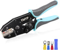 Crimping Tool for Insulated Electrical Connectors - Ratcheting Wire Crimper - AWG 22-10 (0.5-6.0mm²) - Electrical Crimping Tool