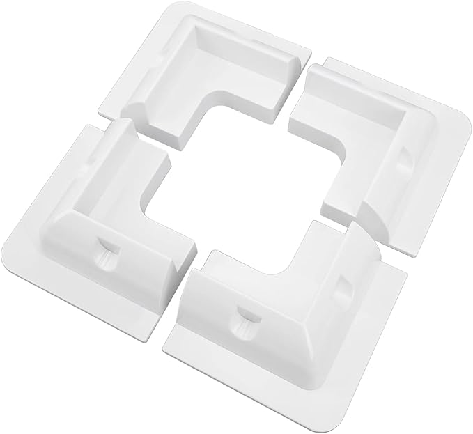 Spartan Power ABS Drill Free Solar Panel Mount 4 Piece (White) Great for RV's, Vans, Trailers, Buses, Skoolies, Boats
