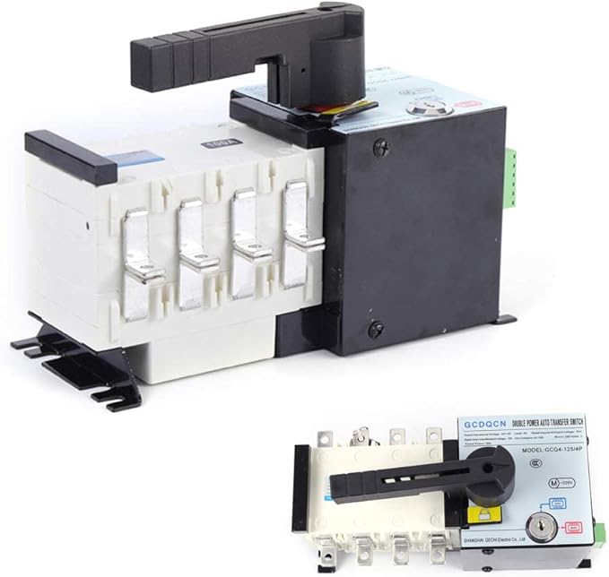 4P 100A Automatic Changeover Switch Rated 110/230V Dual Power Automatic Transfer Switch for Lighting Circuit, Insulation Transfer Switch Power Switch for Office Buildings, Shopping Malls, Banks