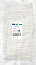 HS 1000 Pack Mini Zip Ties Clear Plastic Ties 4 Inch Bulk 4" White Cable Ties 18 Lb for Bag Tags,Electric,Lights,Party Decorate