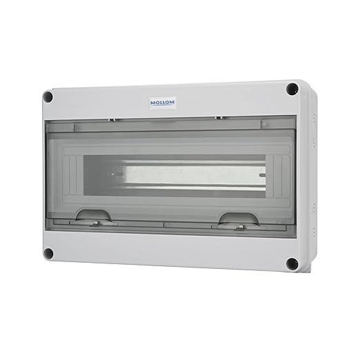 MOLLOM 15 Way Circuit Breaker MCB Distribution Protection Box with DIN Rail, IP65 Waterproof,for Indoor and Outdoor