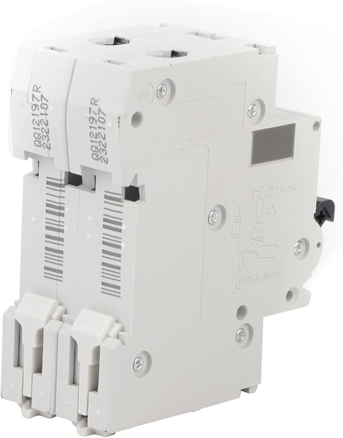 DC Miniature Circuit Breaker, Low Voltage 2 Pole 250A 63A DIN Rail Mount, DC Disconnect Switch for Solar Panels Grid DC System (63A)