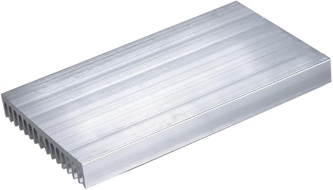Easycargo 4pcs 60mm Heatsink 100x60x10mm, Aluminum Cooling Heat Sink, Cooler Heatsink for Cooling LED Panel (100mm x 60mm x 10mm) (Silvertone)