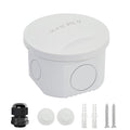 LeMotech Junction Box, Electrical Box IP55 Water Resistant Dustproof ABS Plastic Project Enclosure for Electronics White, External Size D2.9 x H1.7 inch