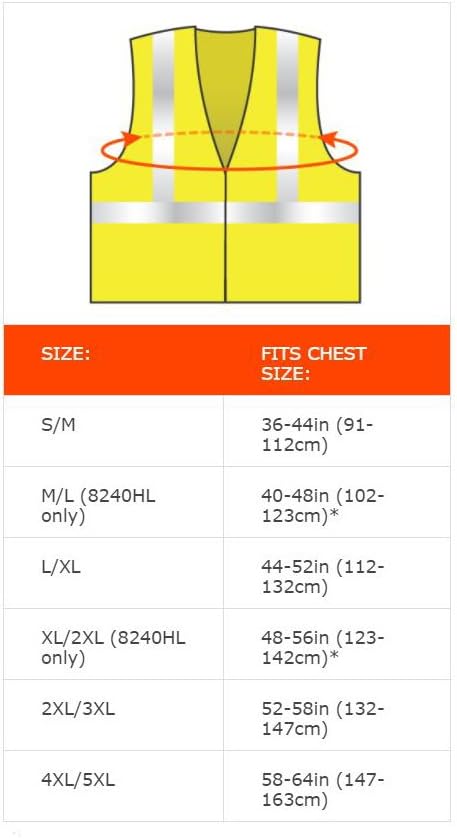 Ergodyne Unisex Two-tone Class 2 Two Tone Surveyors Vest, Orange, Small-Medium US