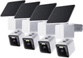WYZE Solar Cam Pan 4 Pack(Flagship Model), Security Cameras Wireless Outdoor, 2K 360° Pan-Tilt Battery Powered 2.4GHz Wi-Fi Cameras for Home Security, AI Motion Detection, Color Night Vision