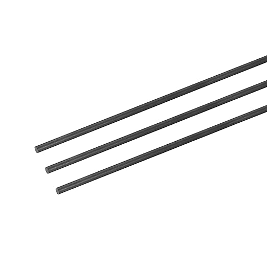 MECCANIXITY Carbon Fiber Rod, 3mm x 300mm for RC Plane DIY Tool Wing Tube Quadcopter Arm, Pack of 3