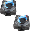 A Pair of DAMO 10" Vacuum Suction Cups for Glass & Granite Lifting,Heavy Duty Glass Lifter with metal Handle,Suction Cup with Hand Pump, with Free Case