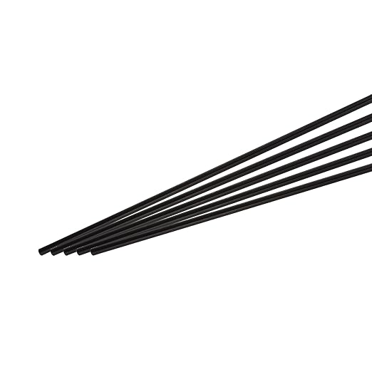 MECCANIXITY Carbon Fiber Rod, 4mm x 500mm Carbon Rod Bar for RC Plane DIY Craft Kite Wing Tube Quadcopter Arm Repair Pack of 5