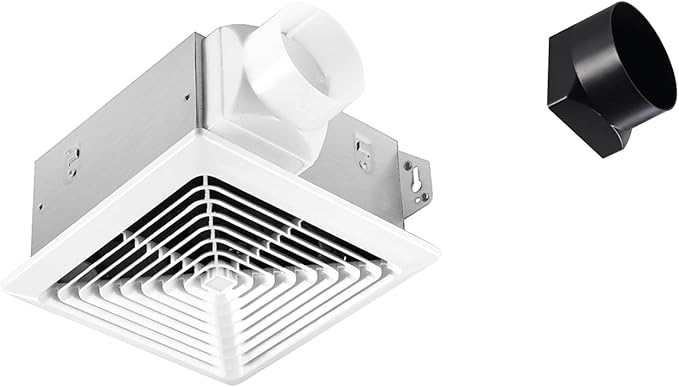 Bathroom Exhaust Fan 80 CFM,4-Inch Duct - 70CFM,3-Inch Duct outlet included,Easy to Install,Quiet Energy-Saving Household Ventilation Fan,Ceiling or Wall Mounted, Classic White Grille