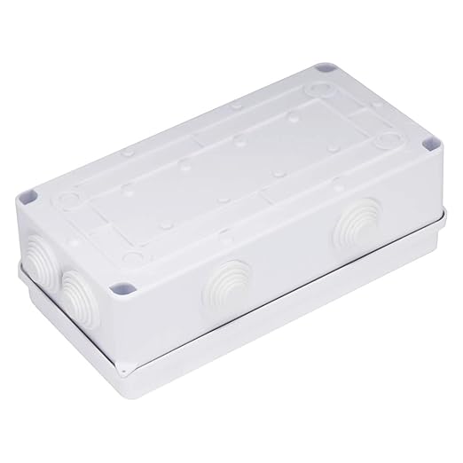 Zulkit Junction Box ABS Plastic Dustproof Waterproof IP65 Universal Electrical Boxes Project Enclosure White 7.9 x 3.9 x 2.8 inch (200 x 100 x 70mm)