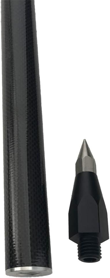 GPS 2 Meter 4 Section Rover Rod，Survey Rover Pole RTK Carbon Fibre Surveying Prism Pole with Bubble for Land Surveying & Engineering GPS/GNSS (GLS24)