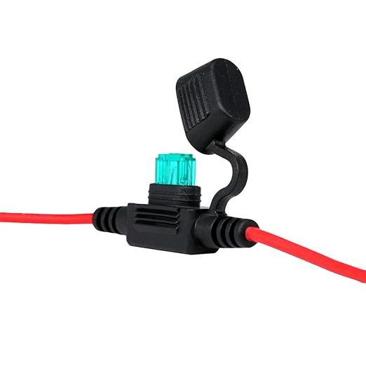 VANTRONIK Waterproof Mini Inline Fuse Holder with 16 Gauge AWG Wire 12 Inches Long, Fit for Small ATM Blade Fuse in Vehicle/Boat/RV/Tractor, 3 Pack