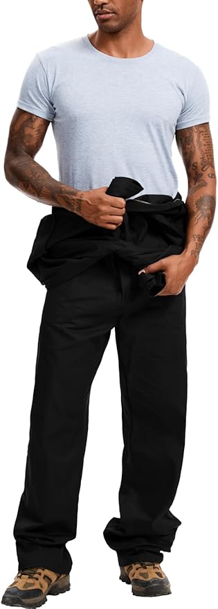 WORK IDEA Men's Coveralls Long Sleeve 100% Cotton Twill Workwear Jumpsuit Relaxed Fit
