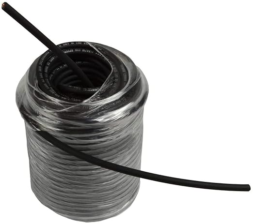 TEMCo 10 AWG Solar PV Wire, 50 ft Black, Bare Copper, Made in USA