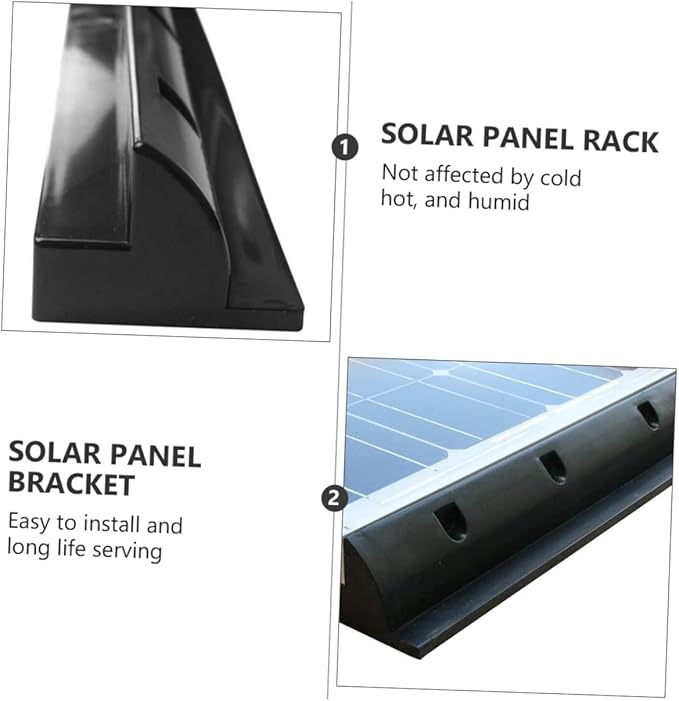 Homoyoyo Lar Panel Rack for Rv Boat 2pcs Waterproof Abs Solar Panel Bracket High Insulati