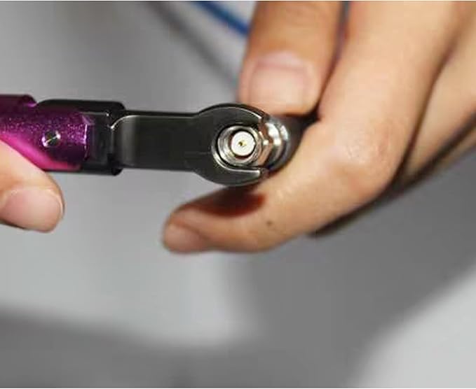 SMA Torque Wrench for RF Connector, 8mm Opening, 0.9 Nm Torque, Alloy Steel Material, Purple Color