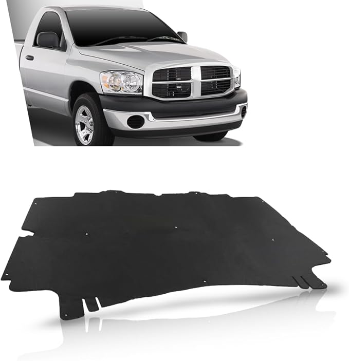 G-PLUS Hood Insulation Pad 1/2" Heat Blanket & Clips Compatible with Dodge Ram 1500 2002-2008/Fit Dodge Ram 2500 3500 2003-2009