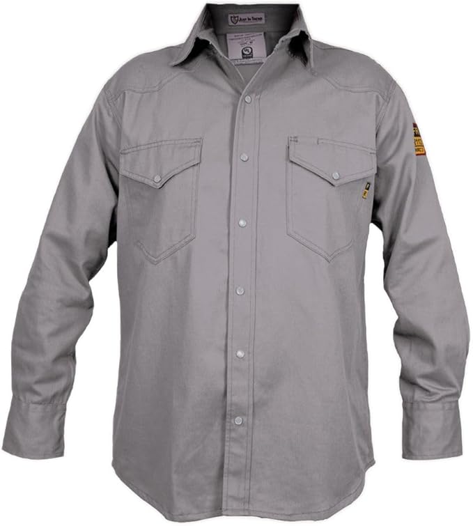Just In Trend Flame Resistant Light Weight FR Shirt for Men - 88% Cotton, 12% Nylon, 7oz, NFPA 2112