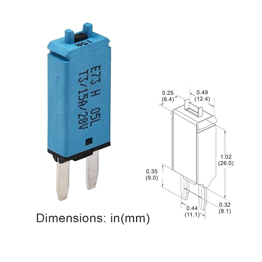 12V 24V Manual Reset Fuse Circuit Breaker ATM Low Profile T3 Mini Blade Fuses Breakers 5A 10A 15A 20A 25A 30A 28V DC for Car Automotive RV Solar Truck Boat - UL Certified- Mixed 6 Pack